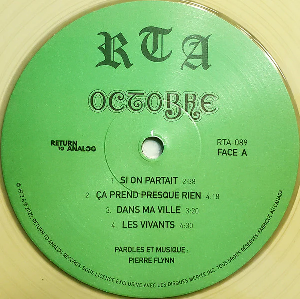 Octobre / Octobre - LP, Album, Ltd, Num, RE, RM, Tra (M/M) - Image 3