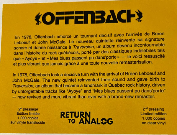 Offenbach / Traversion - LP, Album, RP, Cle (M/M) - Image 3