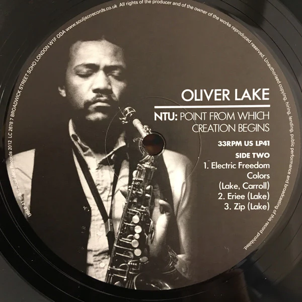 Oliver Lake / NTU: Point From Which Creation Begins - LP, Album, RE (M/M) - Image 4