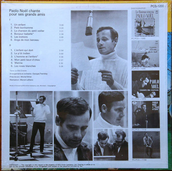 Paolo Noël / Chante Pour Ses Grands Amis - LP, Album (VG+/G+) - Image 2