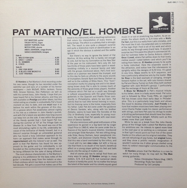 Pat Martino / El Hombre - LP USED - Image 2