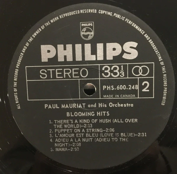 Paul Mauriat And His Orchestra / Blooming Hits - LP, Album (VG+/VG+) - Image 4
