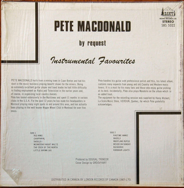 Pete MacDonald / Instrumental Favourites By Request - LP, Album (VG+/VG+) - Image 2