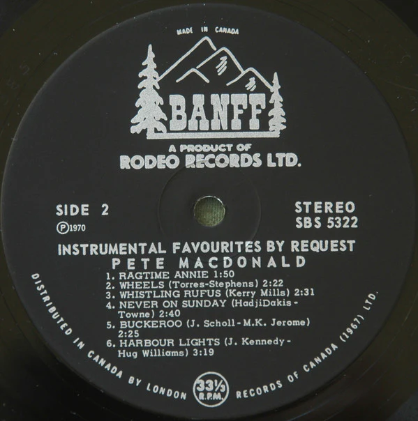 Pete MacDonald / Instrumental Favourites By Request - LP, Album (VG+/VG+) - Image 4