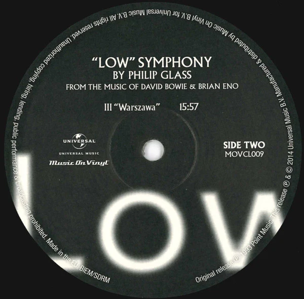 Philip Glass From The Music Of David Bowie & Brian Eno / "Low" Symphony - LP, Album, RE, 180 (M/M) - Image 3