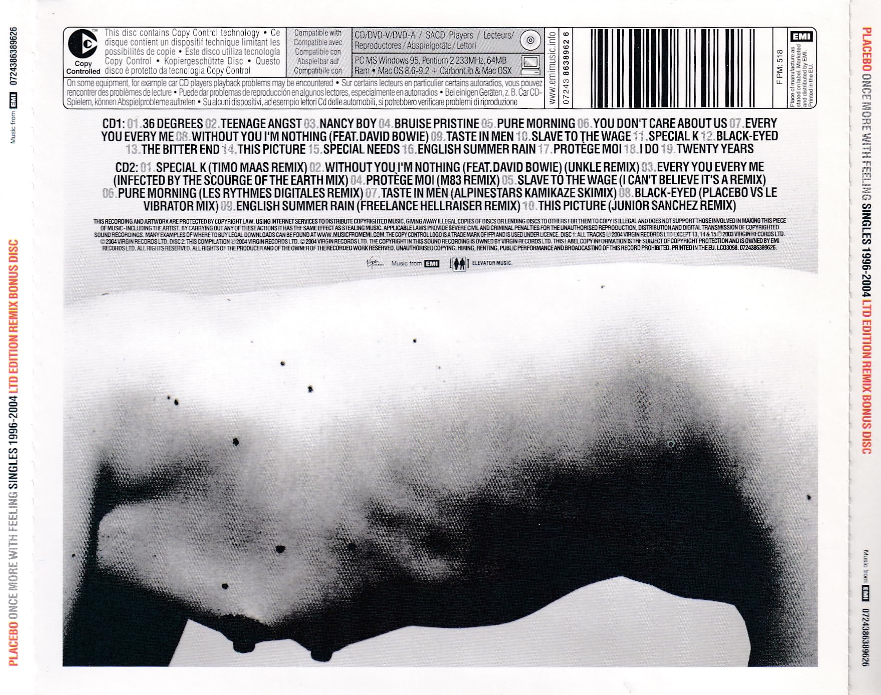 PLACEBO - 1996-2004: ONCE MORE W/FEELING - Image 2