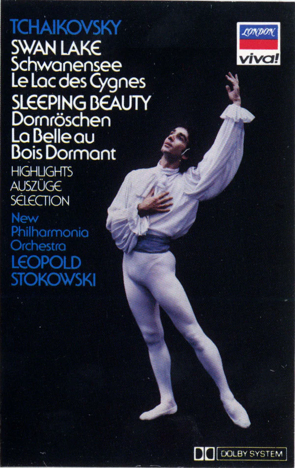 Pyotr Ilyich Tchaikovsky - New Philharmonia Orchestra, Leopold Stokowski / Swan Lake = Schwanensee = Le Lac Des Cygnes / Sleeping Beauty = Dornröschen = La Belle Au Bois Dormant - Cass, Album, RE, Gra (VG/VG)