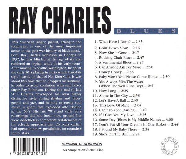 Ray Charles / Blues - CD (Used) - Image 2