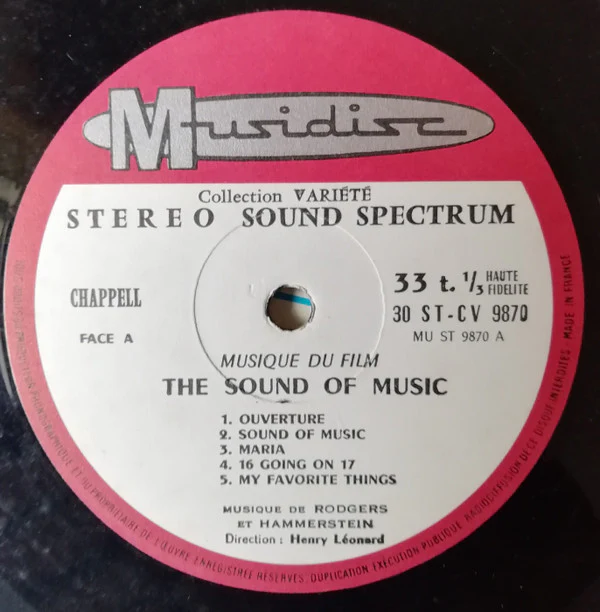 Rodgers & Hammerstein - Henry Léonard / Musique Du Film The Sound Of Music - La Mélodie Du Bonheur - LP, Album (VG+/VG+) - Image 3