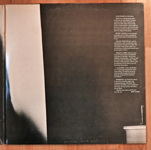 Ron Carter / Yellow & Green - LP, Album, Gat (VG/VG) - Image 3