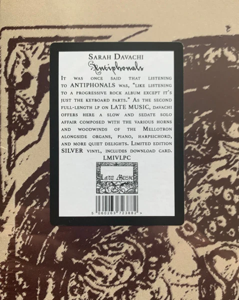Sarah Davachi / Antiphonals - LP, Album, Ltd, Sil (M/M) - Image 4
