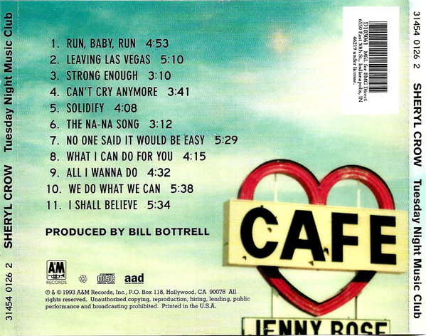 Sheryl Crow / Tuesday Night Music Club - CD, Album, Club, RE, BMG (VG+/VG+) - Image 2