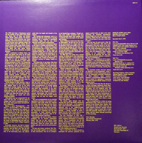Shirley Horn Trio / A Lazy Afternoon - LP, Album, Ltd, RE, 180 (VG/VG) - Image 2