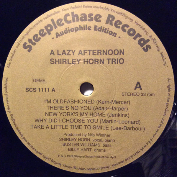 Shirley Horn Trio / A Lazy Afternoon - LP, Album, Ltd, RE, 180 (VG/VG) - Image 3