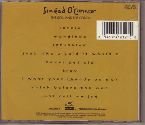 Sinéad O'Connor / The Lion And The Cobra - CD, Album, RE (VG/VG) - Image 3