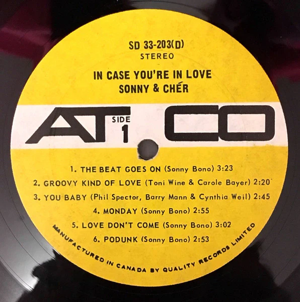 Sonny & Cher / In Case You're In Love - LP, Album (VG+/VG+) - Image 3