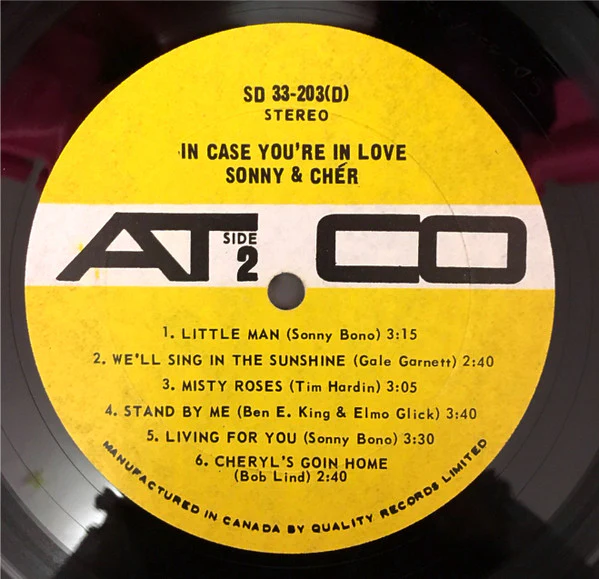 Sonny & Cher / In Case You're In Love - LP, Album (VG+/VG+) - Image 4