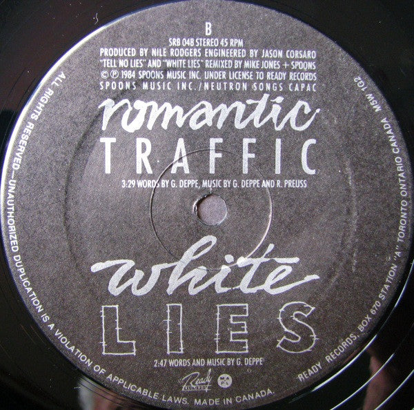 Spoons / Tell No Lies - 12", EP (VG+/VG+) - Image 4