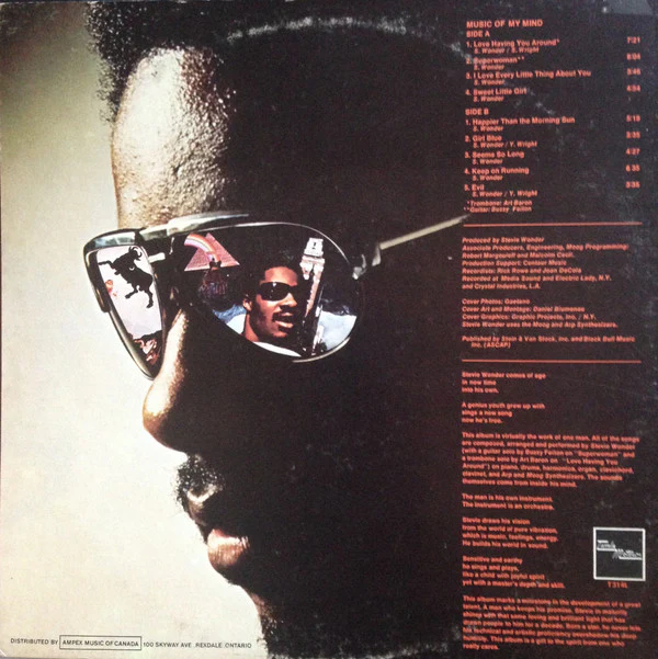 Stevie Wonder / Music Of My Mind - LP, Album, Gat (VG+/VG+) - Image 4