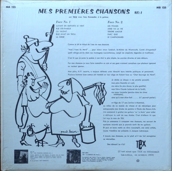 Tex / Mes Premières Chansons No. 1 - LP USED - Image 2