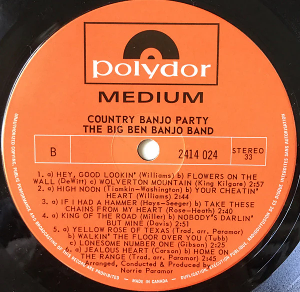 The Big Ben Banjo Band / Country Banjo Party - LP, Album (VG+/VG+) - Image 4