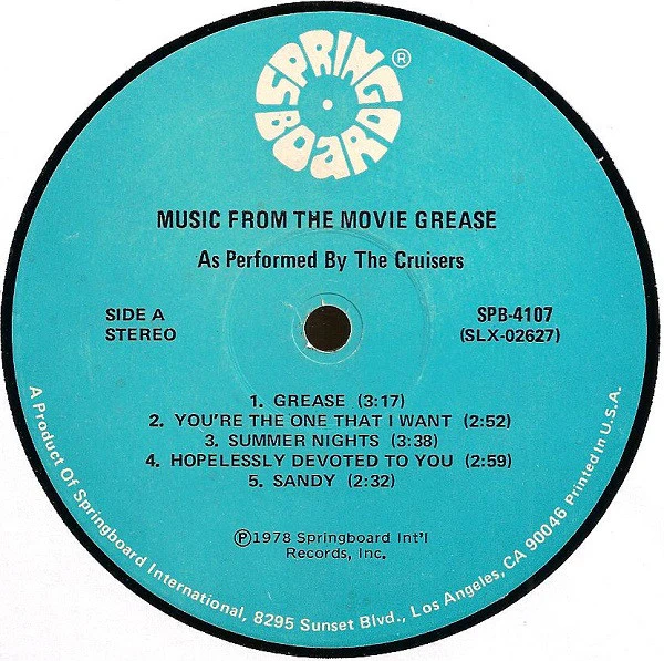 The Cruisers / Music From The Movie "Grease" - LP, Album (VG/VG) - Image 4