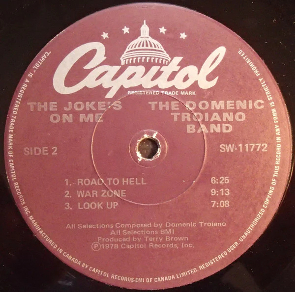 The Domenic Troiano Band / The Joke's On Me - LP, Album (VG+/VG+) - Image 4