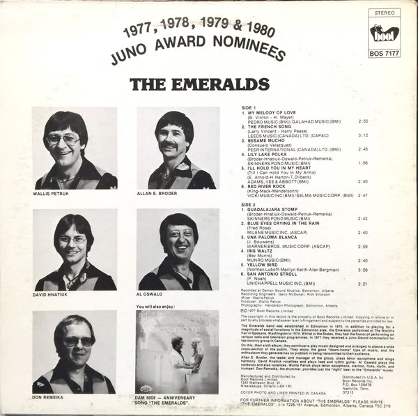 The Emeralds  / The Emeralds - LP, Album (VG/VG+) - Image 2