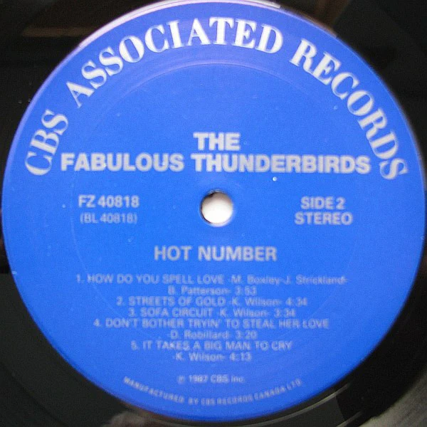 The Fabulous Thunderbirds / Hot Number - LP, Album (VG+/VG+) - Image 4