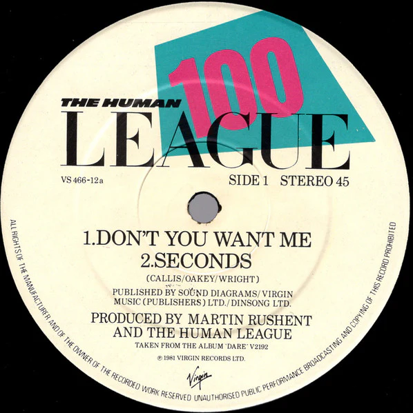 The Human League / Don't You Want Me - 12", Single (VG+/VG+) - Image 3