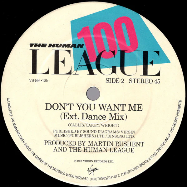 The Human League / Don't You Want Me - 12", Single (VG+/VG+) - Image 4