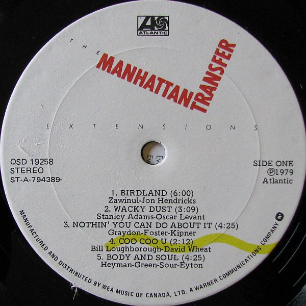 The Manhattan Transfer / Extensions - LP, Album (VG+/VG+) - Image 3