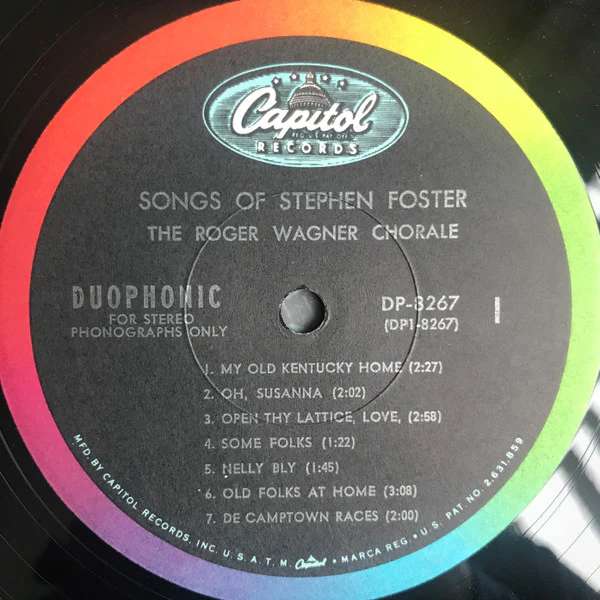 The Roger Wagner Chorale / Songs Of Stephen Foster - LP, Album, RE (VG/VG) - Image 3