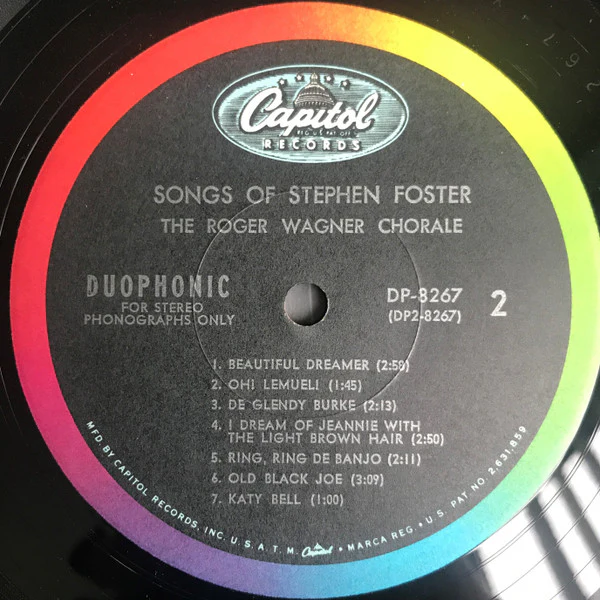 The Roger Wagner Chorale / Songs Of Stephen Foster - LP, Album, RE (VG/VG) - Image 4