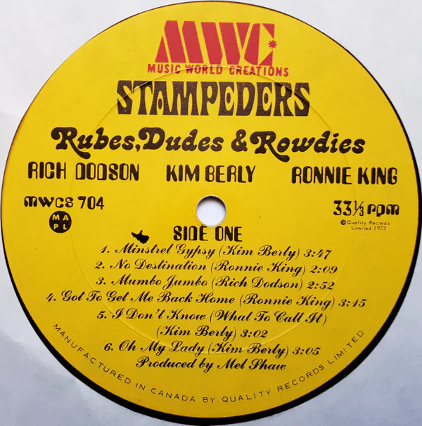 The Stampeders / Rubes, Dudes & Rowdies - LP, Album (VG+/VG+) - Image 3