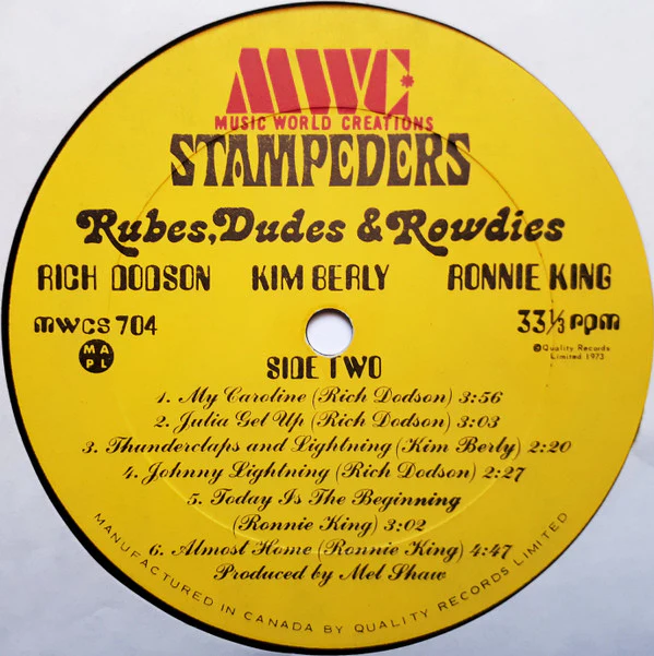 The Stampeders / Rubes, Dudes & Rowdies - LP, Album (VG+/VG+) - Image 4