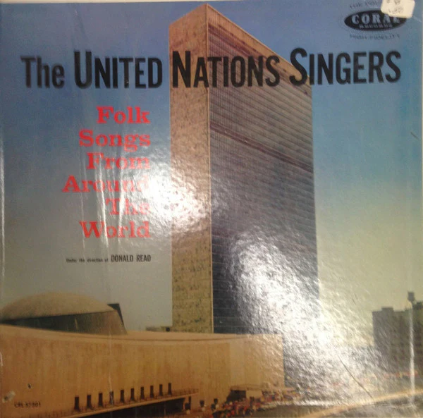 The United Nations Singers / Folk Songs From Around The World - LP, Album, Mono, RP (VG+/VG+)
