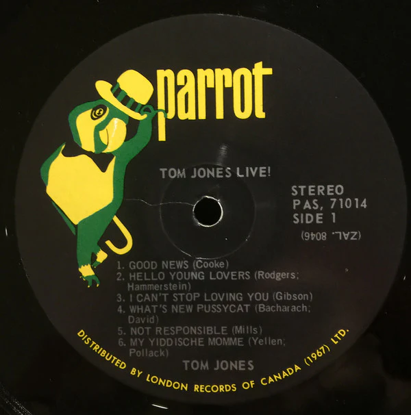 Tom Jones / Tom Jones Live! At The Talk Of The Town - LP, Album (VG+/VG+) - Image 3