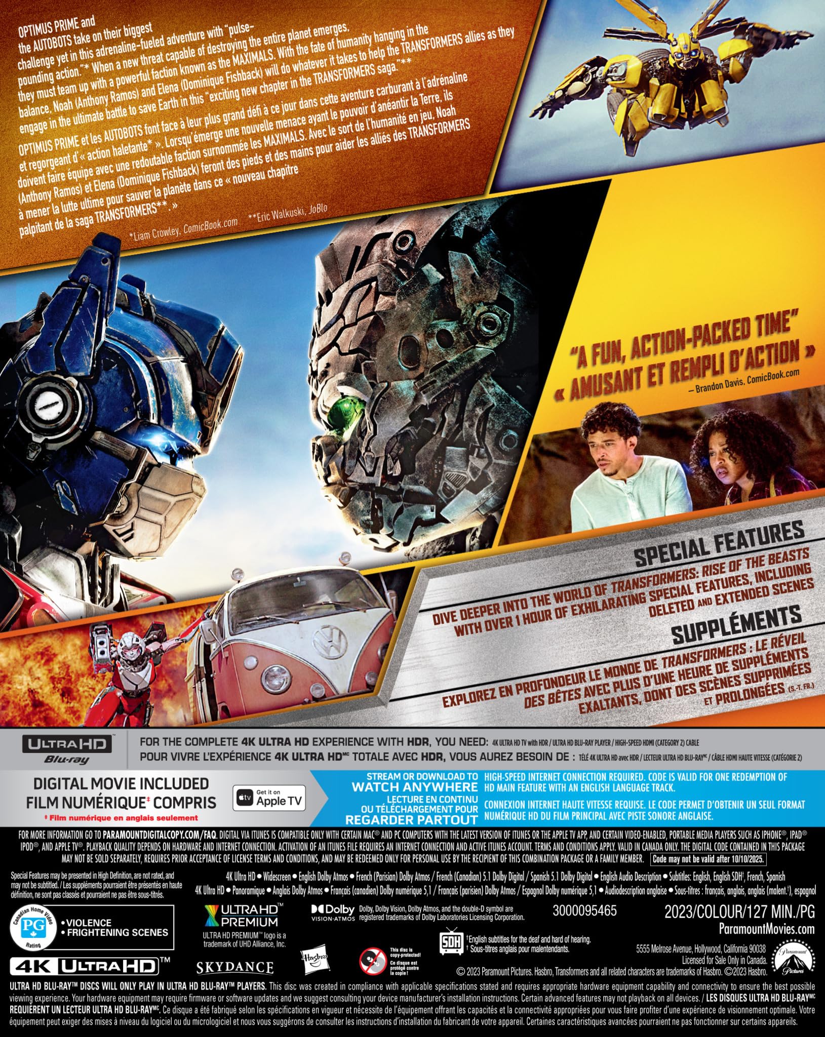 Transformers: Rise of the Beasts - 4K (Used) - Image 4