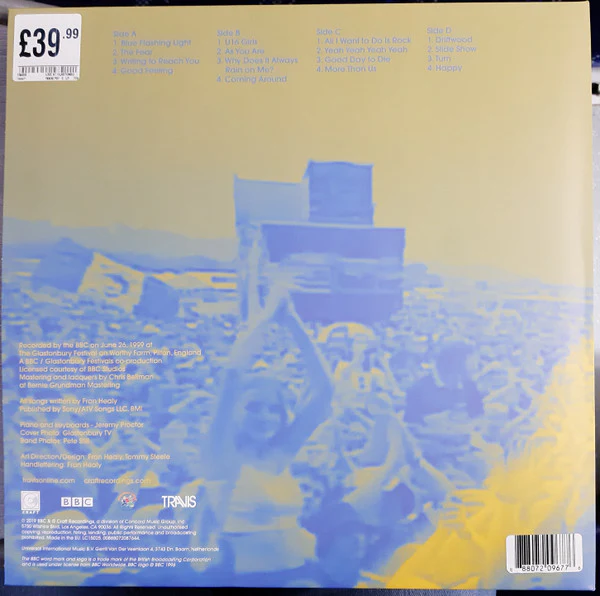 Travis / Live At Glastonbury '99 - 2xLP, Album, Ltd, Blu (M/M) - Image 2