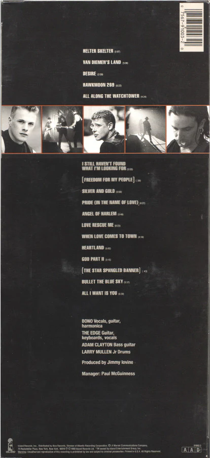 U2 / Rattle And Hum - CD, Album, Lon (VG/VG) - Image 2