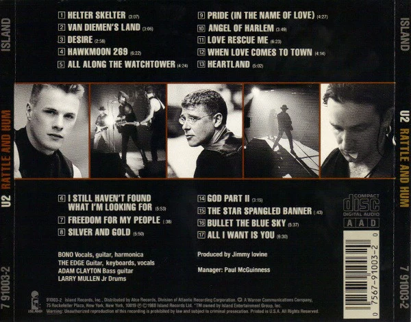 U2 / Rattle And Hum - CD, Album, Lon (VG/VG) - Image 5