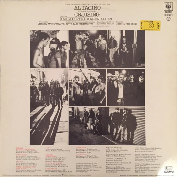 Various / Cruising (Music From The Original Motion Picture Soundtrack) - LP USED - Image 2