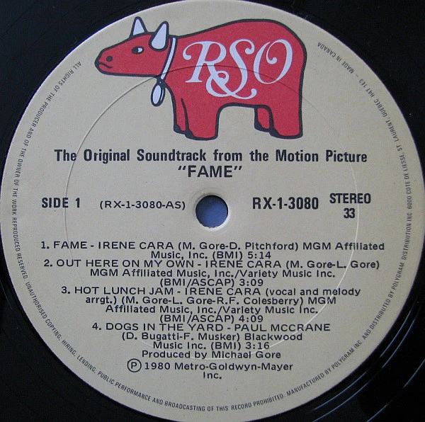 Various / Fame - Original Soundtrack From The Motion Picture - LP Used (VG+/VG) - Image 4