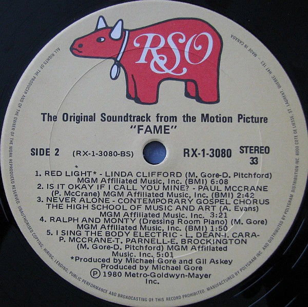 Various / Fame - Original Soundtrack From The Motion Picture - LP Used (VG+/VG) - Image 5