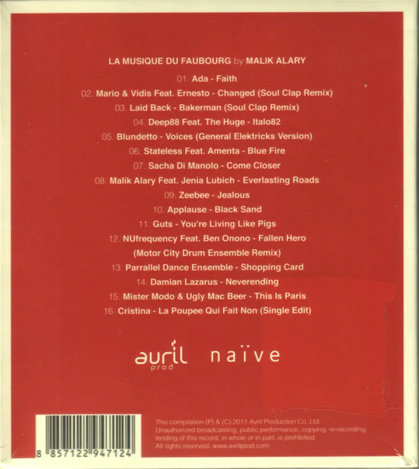 Various / La Musique Du Faubourg By Malik Alary - CD, Comp (M/M) - Image 2