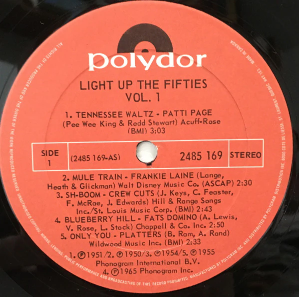 Various / Light Up The Fifties Vol.1 - LP, Comp (VG+/VG+) - Image 3
