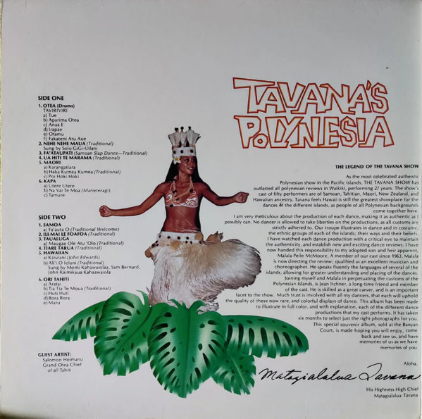 Various / Tavana's Polynesia - LP (VG+/VG+) - Image 2