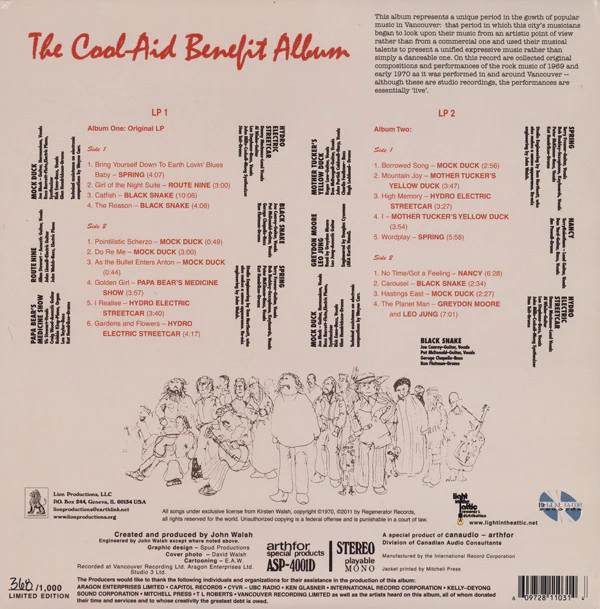Various / The Cool-Aid Benefit Album - 2xLP, Comp, Ltd, Num, RE, RM (M/M) - Image 2