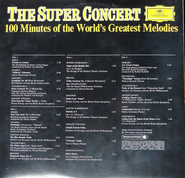 Various / The Super Concert (100 Minutes Of The World's Greatest Melodies) - 2xLP, Comp, RE (VG+/VG+) - Image 2